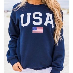 Pink Lily USA Sweatshirt Size Medium